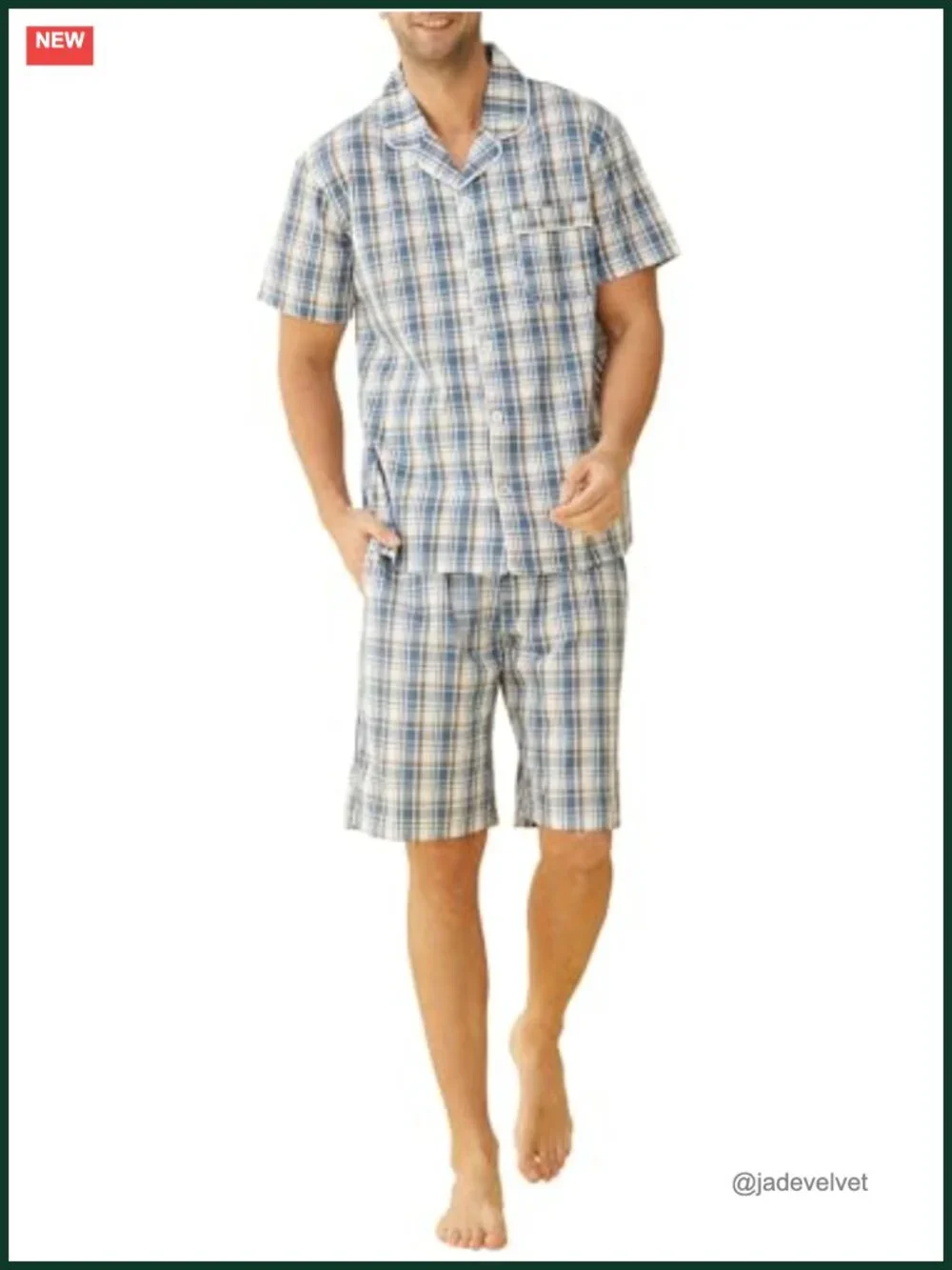 Men's Cotton Woven Short Sleepwear Pajama Set